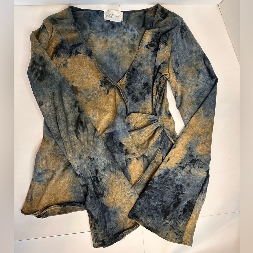 Geri C NewYork long sleeve wrap shirt